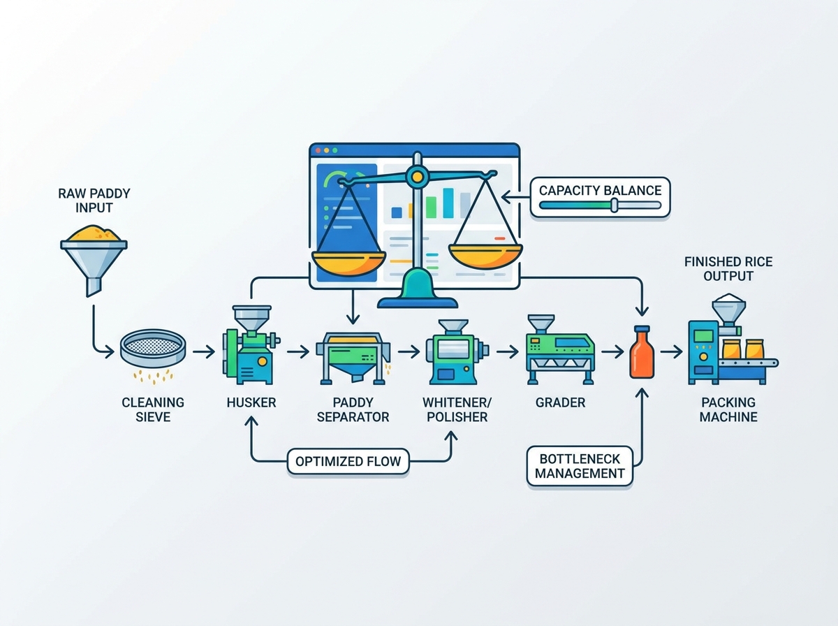 Commercial Rice Processing Plant Capacity Balancing